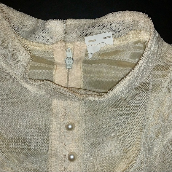 v i n t a g e :: Romantic Cottagecore Floral Lace Maxi Dress Bishop Sleeves - Picture 12 of 16